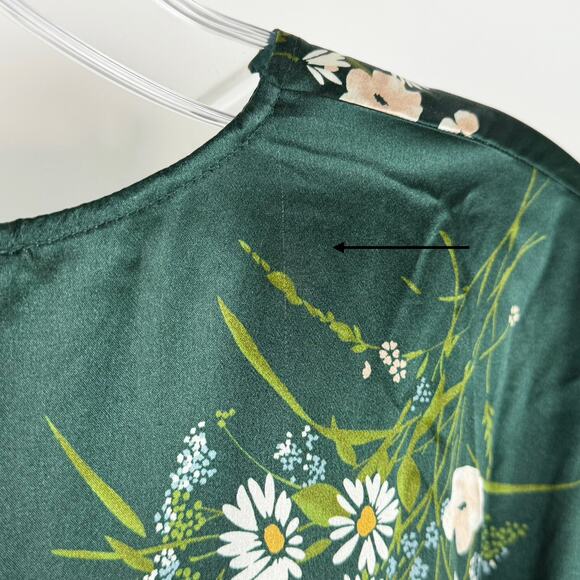 NWT Reformation Hedi Silk Dress Size 8 in Floral Green - Picture 8 of 8